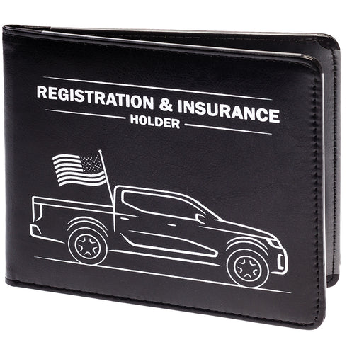 CANOPUS Car Registration and Insurance Holder with Magnetic Closure, Car Document Holder, Vehicle Glove Box Organizer, Wallet for Auto, Motorcycle, Truck, 1 Holder with 2 Sets of EZ Pass Strips
